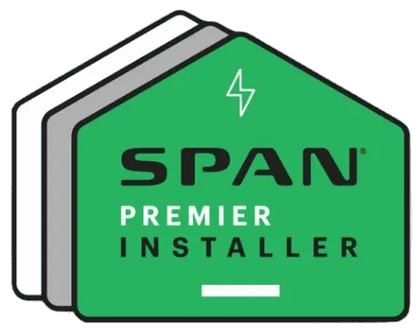 SPAN Premier Installer logo, American Home Contractors partner and certification